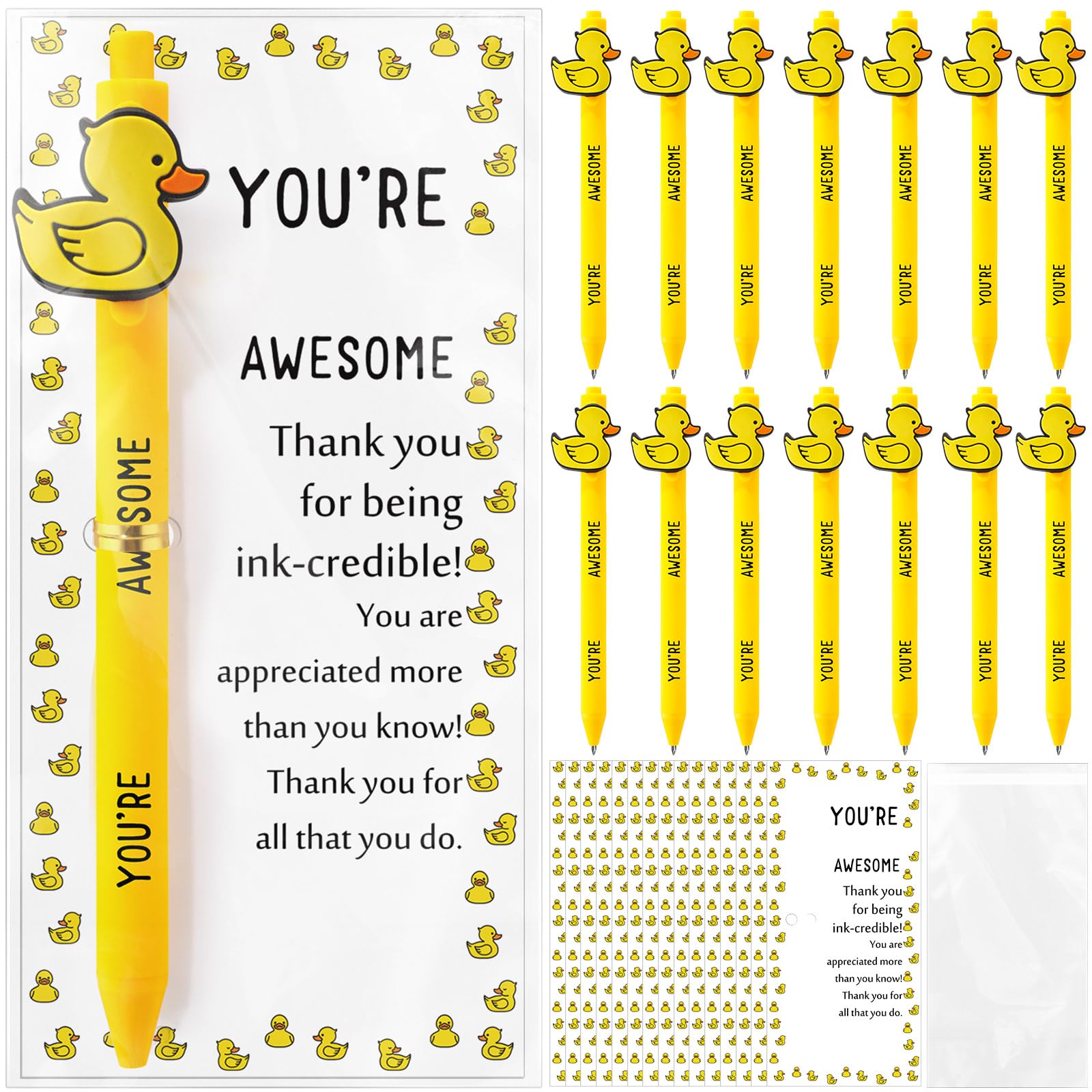 Sayglossy 20 Sets Coworker Office Gifts Includes Cute Ballpoint Pens with You Are Awesome Cards Valentine Employee Appreciation Favors for Staff