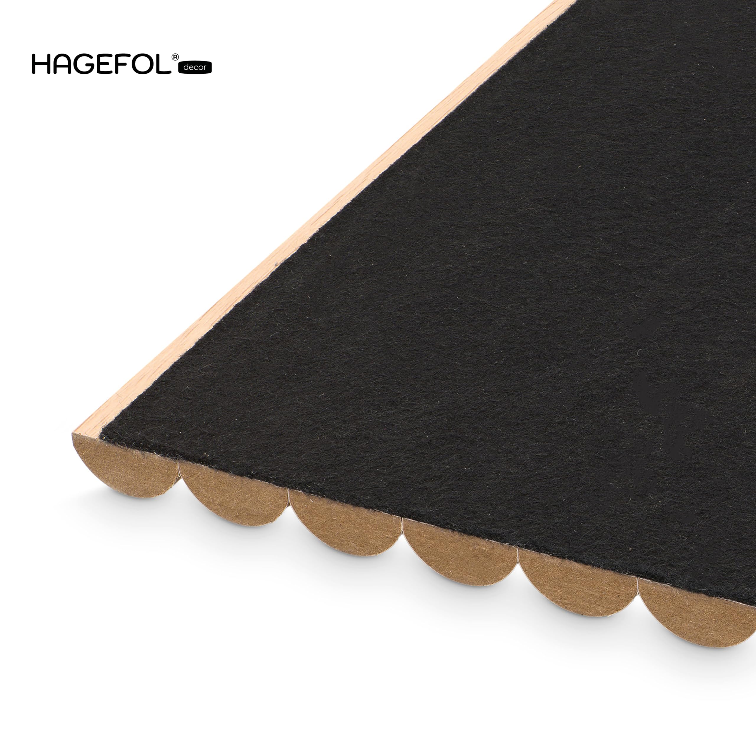 HAGEFOL® CurvedLine panneaux acoustiques en bois 240x60 cm, couleur: chêne, lamelles rondes, panneaux muraux 3D en placage de bois, plaques d'insonorisation (2 pièces á 240x30cm) | lamelles rondes