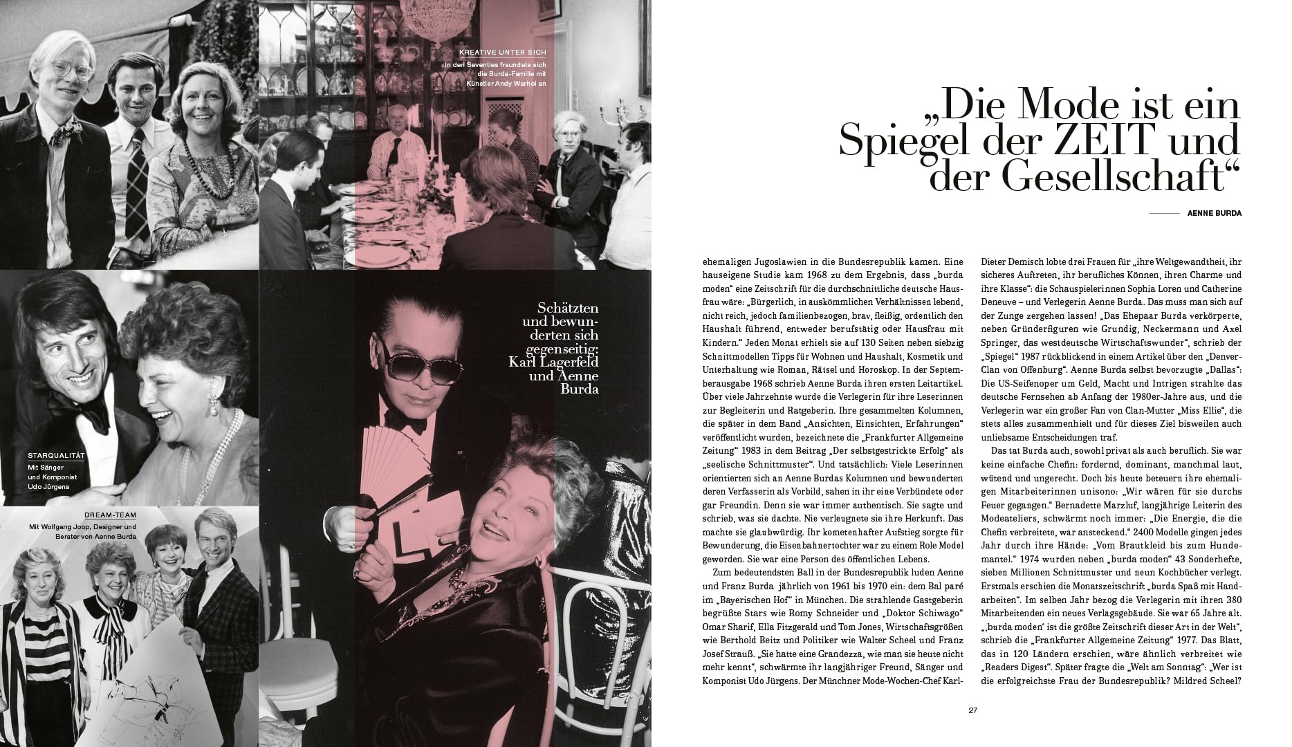 Burda: Ein Modemagazin erobert die Welt: Von der Gründung durch Aenne Burda bis hin zur Jahrhundertwende: ein Blick hinter die Kulissen mit den schönsten Schnitten zum Nachnähen