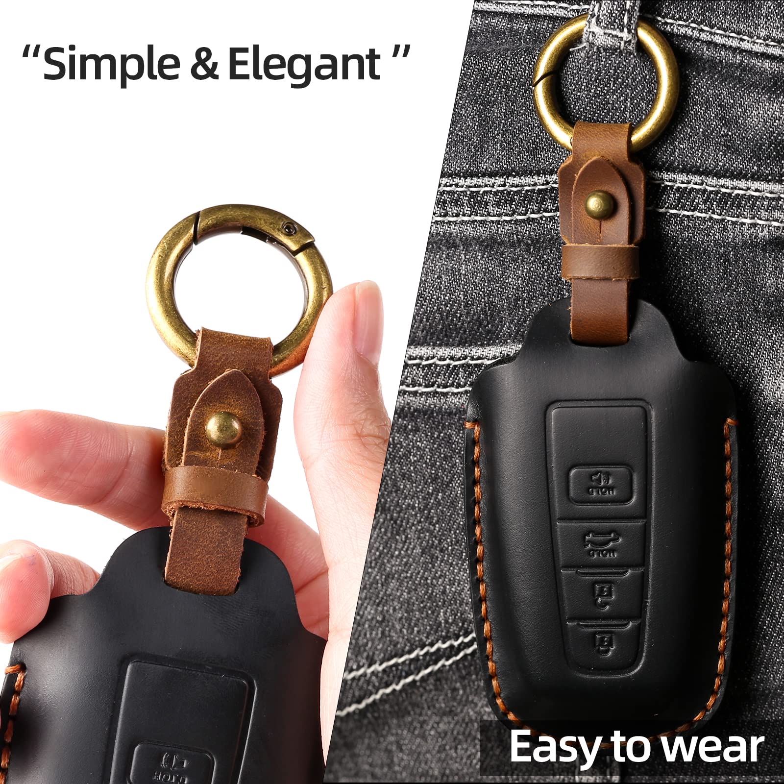 Buy Key Fob Cover For Toyota,Genuine Leather Key Fob Case Replaceent - View #5