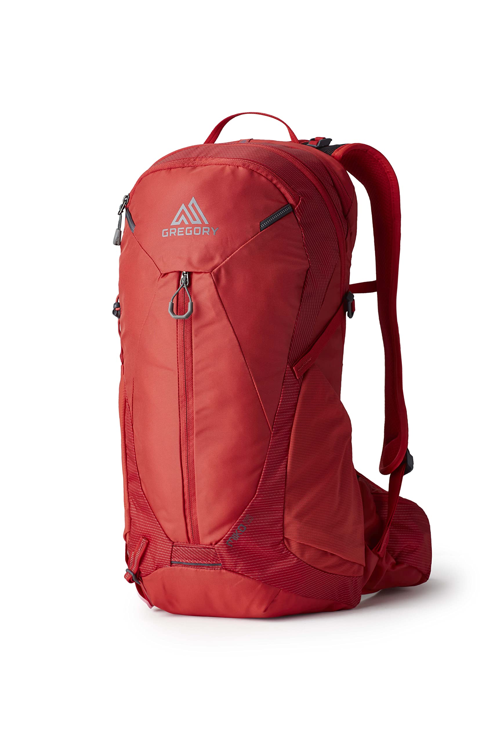 Gregory Miko 15L Unisex Day Hiking Backpack, Ventilated Backpanel, Built-In Hydration Attachment for Water Bladder (Reservoir Not Included), One Size Fits All, Sumac Red