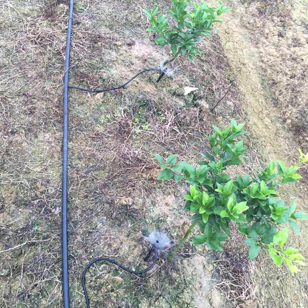 10 Pezzi a 360 Gradi Sprinkler di irrigazione Regolabile, gocciolamento a Flusso Regolabile con, irrigatore di droppers per Tubi da 4/7 mm, gocciolamento per irrigazione da giardin