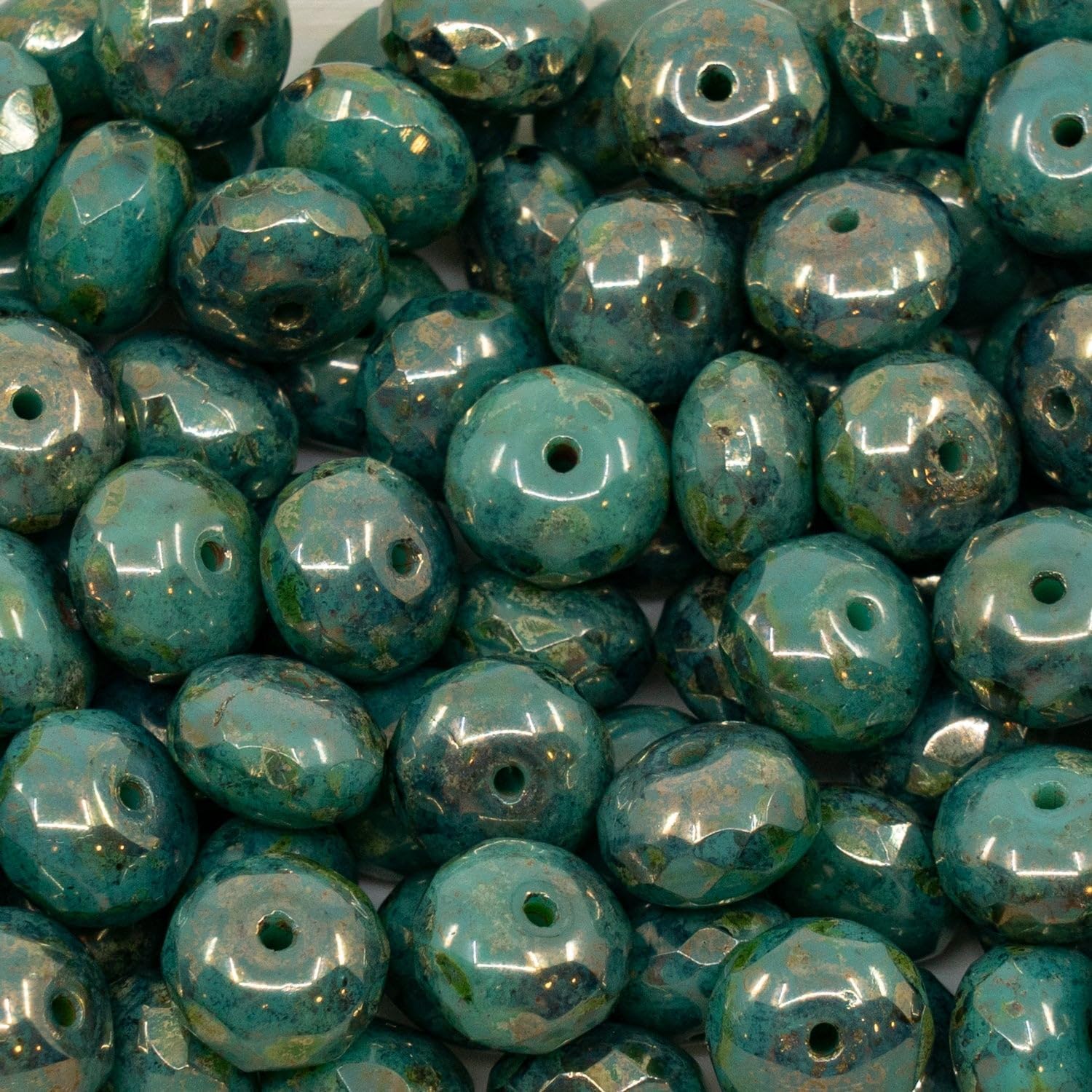 Outlet 10 Grams Cathedral Faceted Fire Polished Beads, Mix Crystal Purple B (27008-B), Glass, Czech Republic