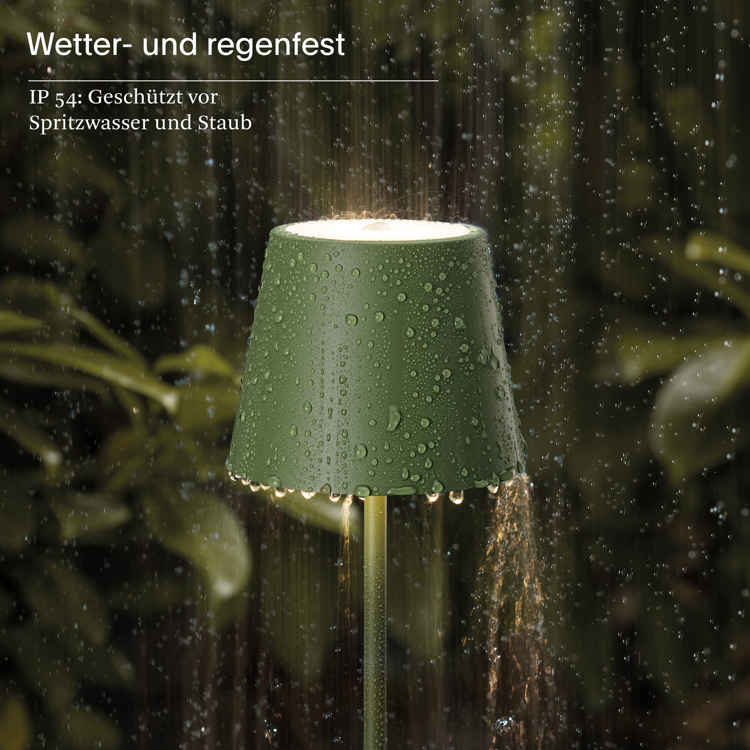 SIGOR Nuindie 1.0 LED Akku-Stehleuchte, tannengrün | Dimmbar • Indoor & Outdoor • IP54 • 120 cm • Easy Connect • 12 h Leuchtdauer