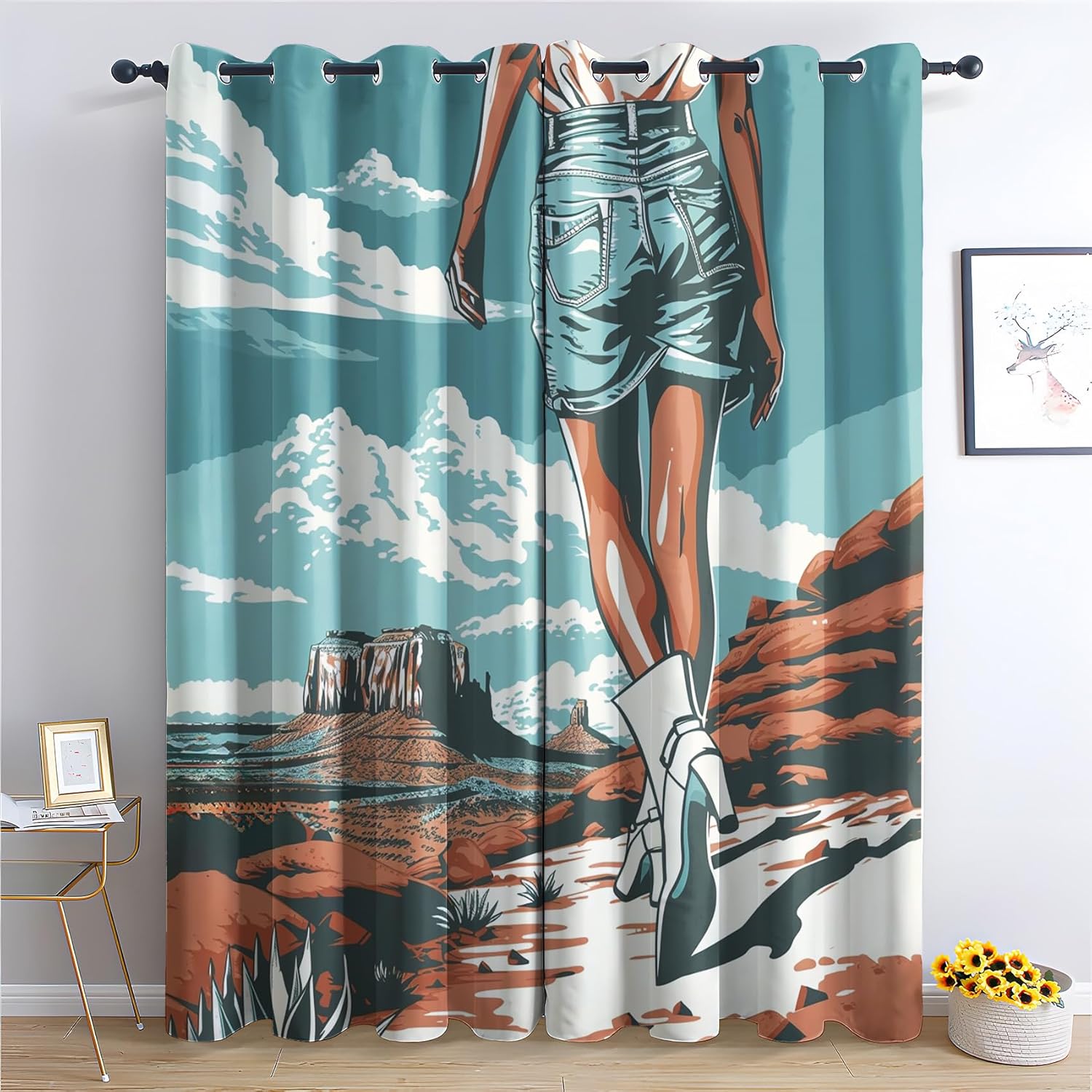 Generic Sexy Girl Curtains for Bedroom Western Blackout