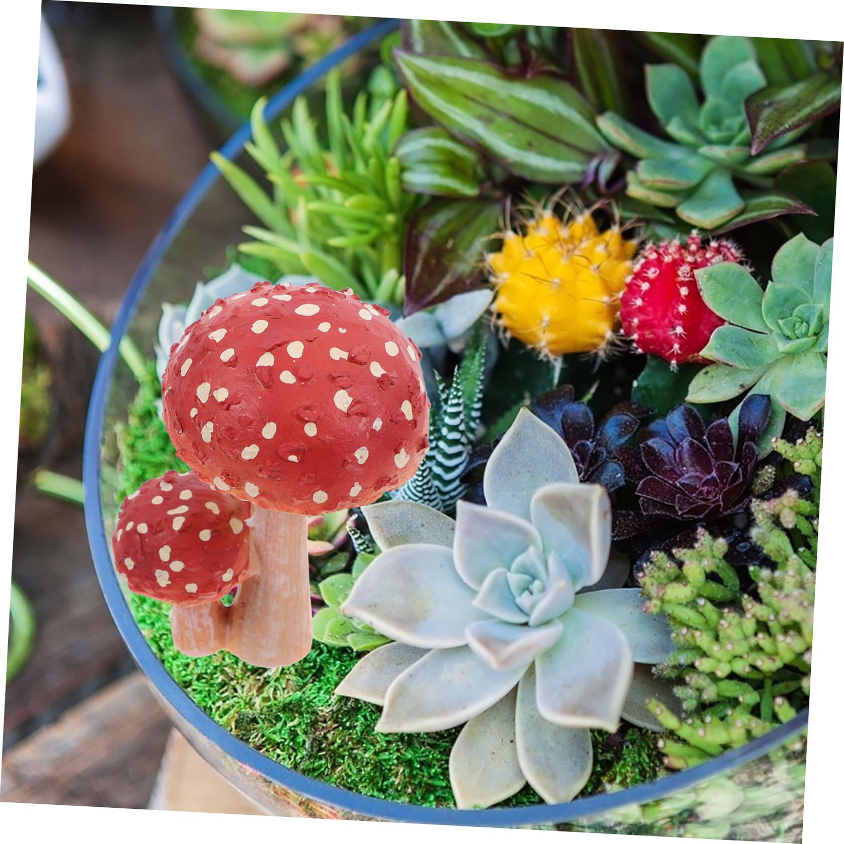 BESPORTBLE 4stücke Pilzornament Aus Resin Dekorative Gartenfigur Für Außenbereich Für Garten Terrasse Für Festivals Oder Sammler Und Detailreich Gestaltet