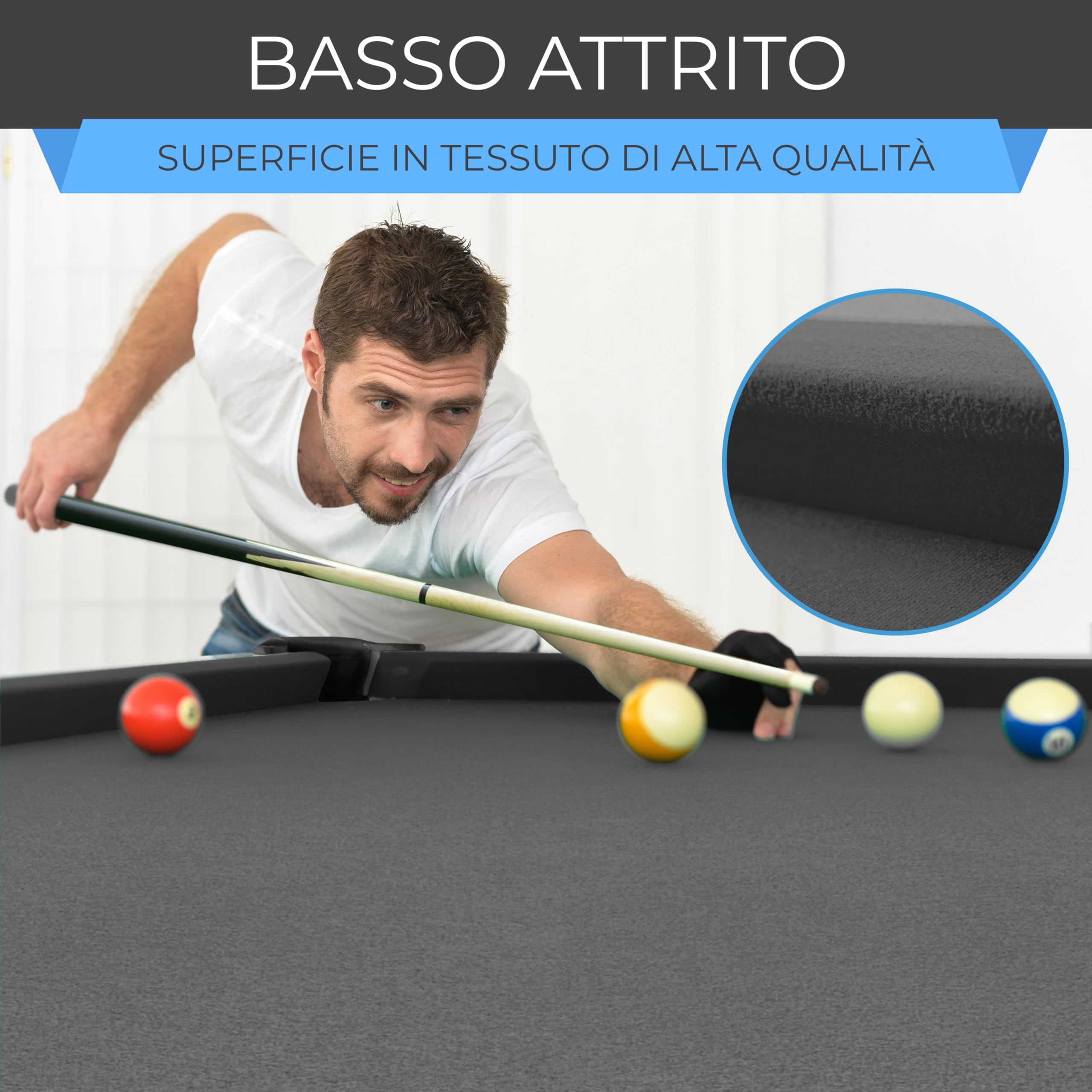 SereneLife Pieghevole da 6 Piedi – Portatile – Include 2 Cue, Set Completo di Palle, Gesso, Spazzola – Pieghevole per Bambini e Adulti (Nero)