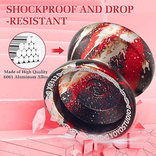 Miniatura 40 de YOYOSTUDIO X0312 Responsive Yoyo (negro) + Yoyo de plástico P1 (degradado azul púrpura)