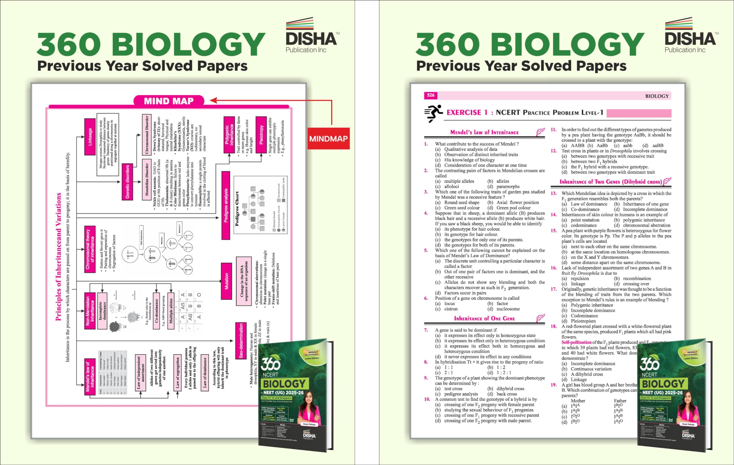 Disha 360 NCERT Biology for NTA NEET (UG) 2025, Class 11/ 12 & Droppers with Previous Year Solved Questions 2nd Edition | Detailed Theory with 6 Level of Practice Exercise 3