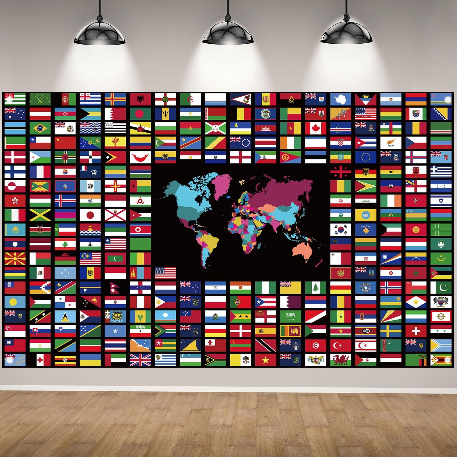 Around The World Decorations Country Flags of The World Hispanic Heritage Month Banner Spanish Classroom Decorations National Hispanic Heritage Month Decorations and Supplies for Classroom Home
