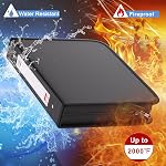 Étanche au feu 3 Binder à bague avec fermeture éclair, 1.5 Anneaux de pouce D 375 Feuilles 8.5" x 11" (A4), Compatible avec les protecteurs de page clairs, le filet intégré et le porte-stylo (noir, 1 Pcs)