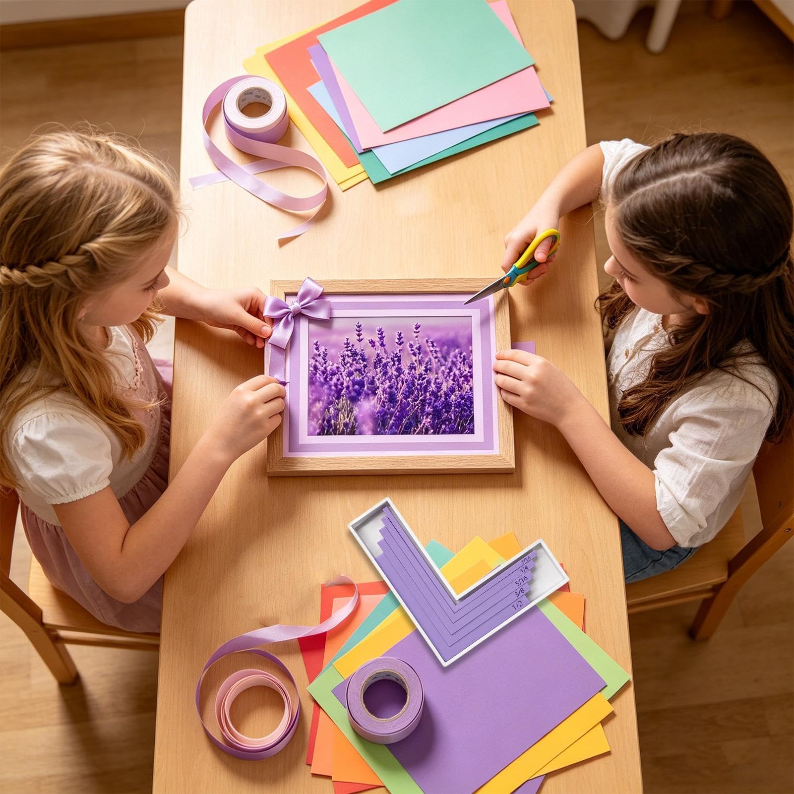 Kartenherstellungsanleitungen | Papierbastelwerkzeug | Ausrichtungsführungen für Karten und Schichtabstände | für präzise Positionierung, Mattierung, Scrapbooking, Stempeln, perfekte Ränder
