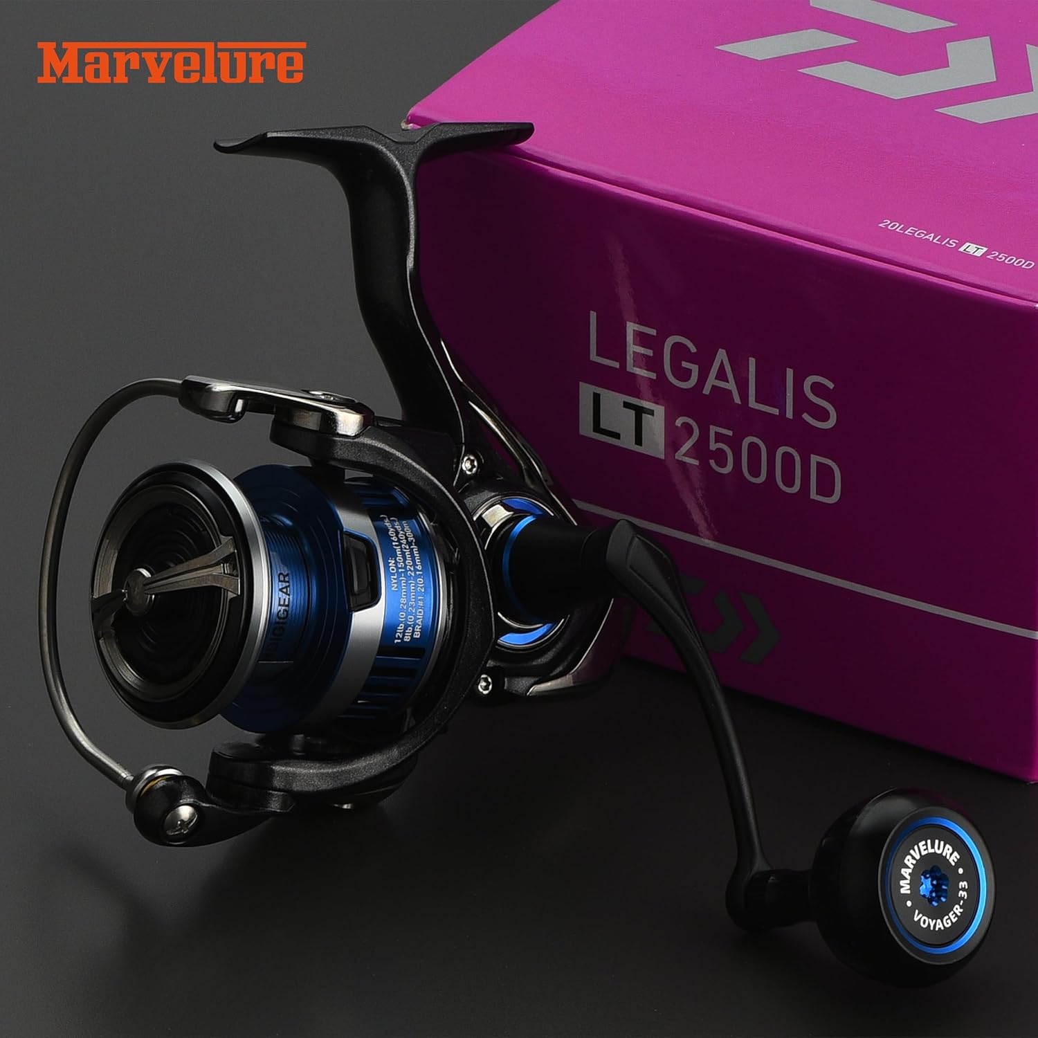 Locked-Type Power Handle (Hexagon Shaft) Compatible for Daiwa Revros LT Crossfire LT Legalis LT Regal LT Laguna LT Eliminator QR Spinning Reels