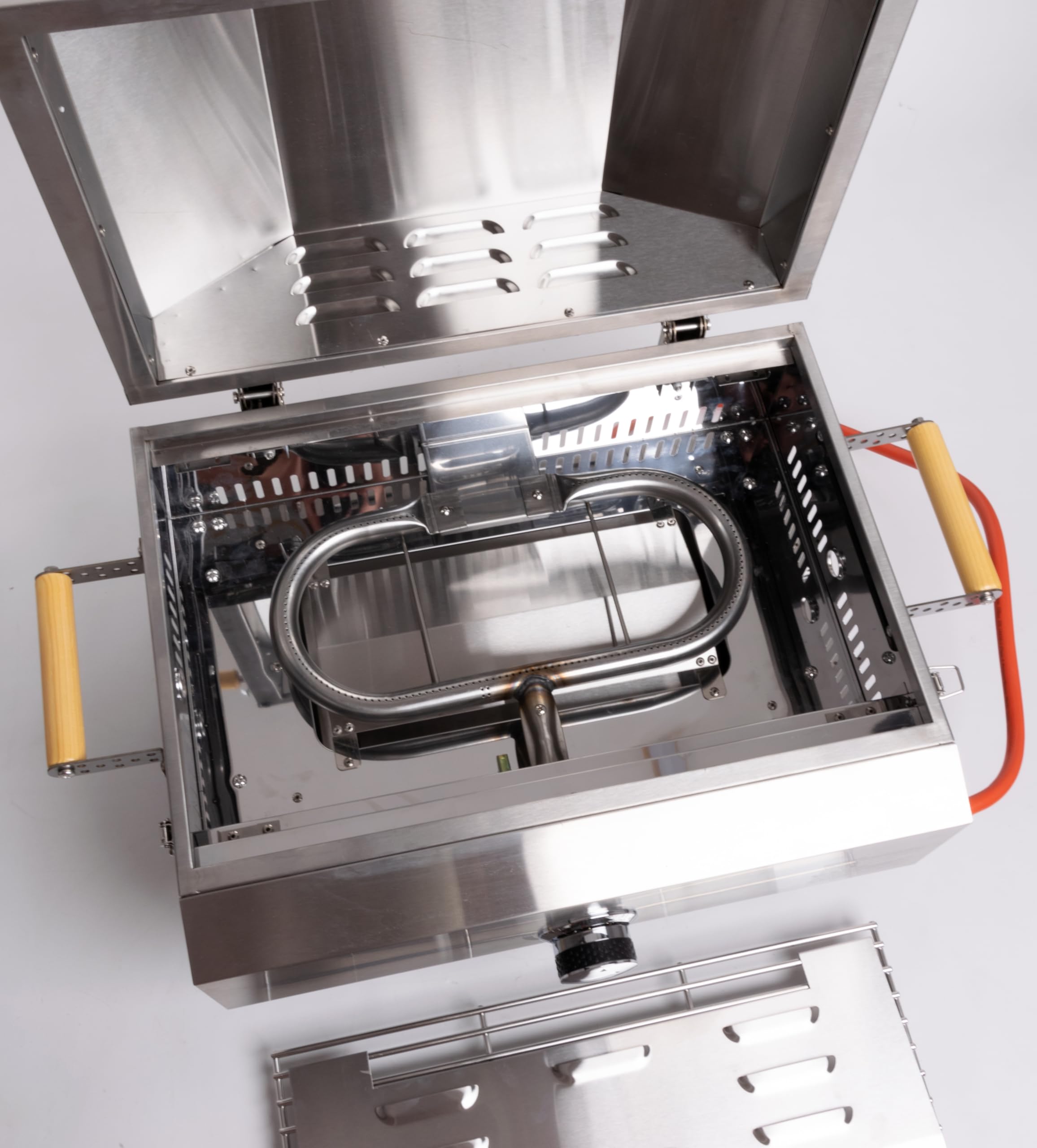 Forno Griglia per Barbecue a Gas 2 in 1, Forno per Pizza in Acciaio Inossidabile