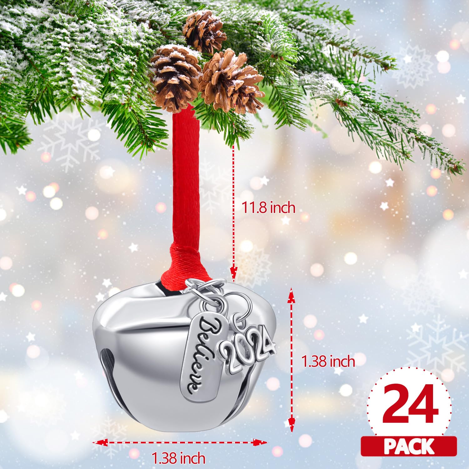 Chrstmas Beleve Bell Ornament Lost Rendeer Bell Chrstmas Ornament Holday Charm Magc