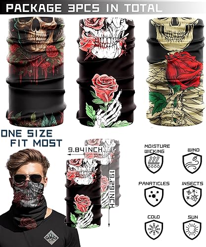 Miniatura 2 de Neck Gaiters,Sun UV Protection Seamless Skull Bandanas,Gator Joker Face Cover Scarf Mask for Men Women outdoor sports