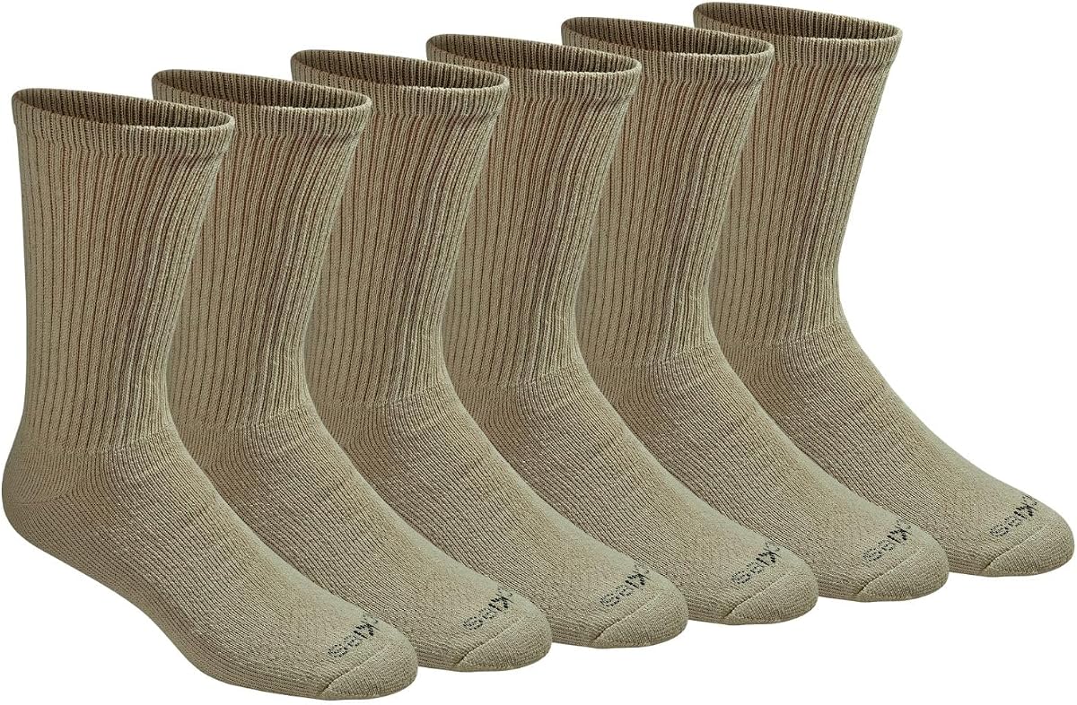 Dickies Dri-Tech Essential Moisture Control Crew Calcetines para hombre, disponibles en M-XXL (6, 12 pares)