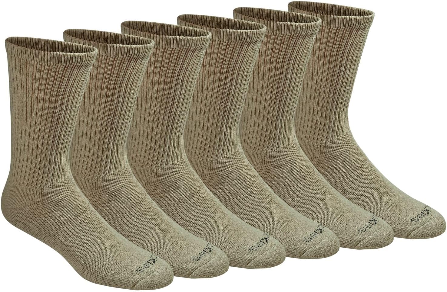 Men's Dri-Tech Essential Moisture Control Crew Socks, Available in M-XXL (6, 12 Pairs)