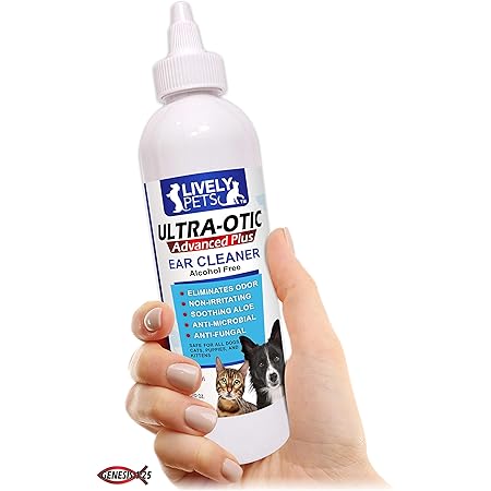 Lively Pets Dog Ear Cleaner and Ear Infection Treatment - Stops Ear Mites, Yeast & Fungal Infections - Broad Spectrum Veterinary Formula