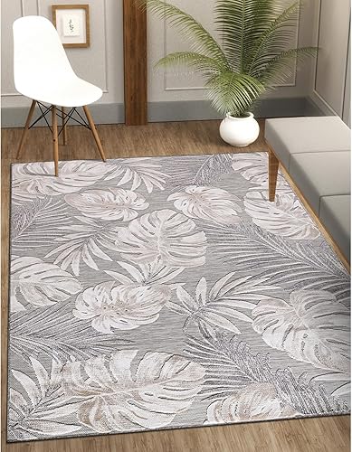 Miniatura 294 de CAMILSON Indoor Outdoor Rug 5x7 Bohemian Medallion Floral Area Rugs for Indoor and Outdoor Patios Easy-Cleaning Non-Shedding Living Room Garden and