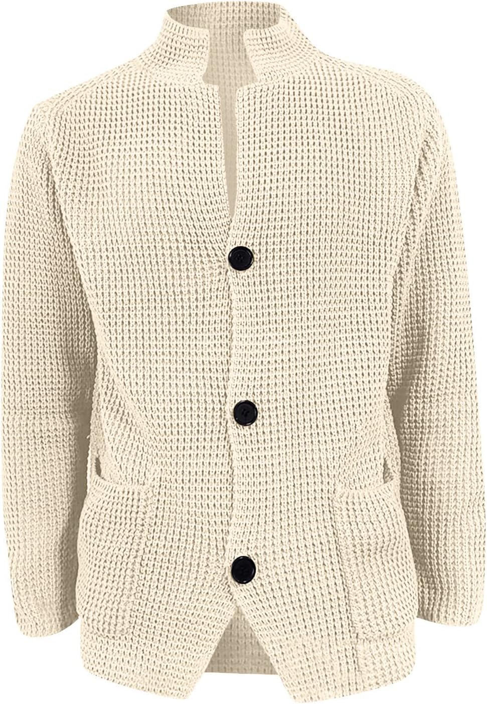 Ymosrh Men's Cardigan Sweaters with Buttons Cardigan Sweaters Shawl Collar Slim Fit Casual Knitted Sweater, M-3XL