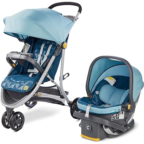 Century Stroll On 3-Wheel 2-in-1 Stroller with Car Seat for Baby Boys