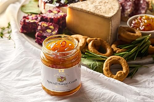 Miniatura 6 de Gourmanity Chutney de mango especiado, moderadamente picante y picante, combina con galletas y queso o en tu salsa favorita, todo natural, sin OMG,