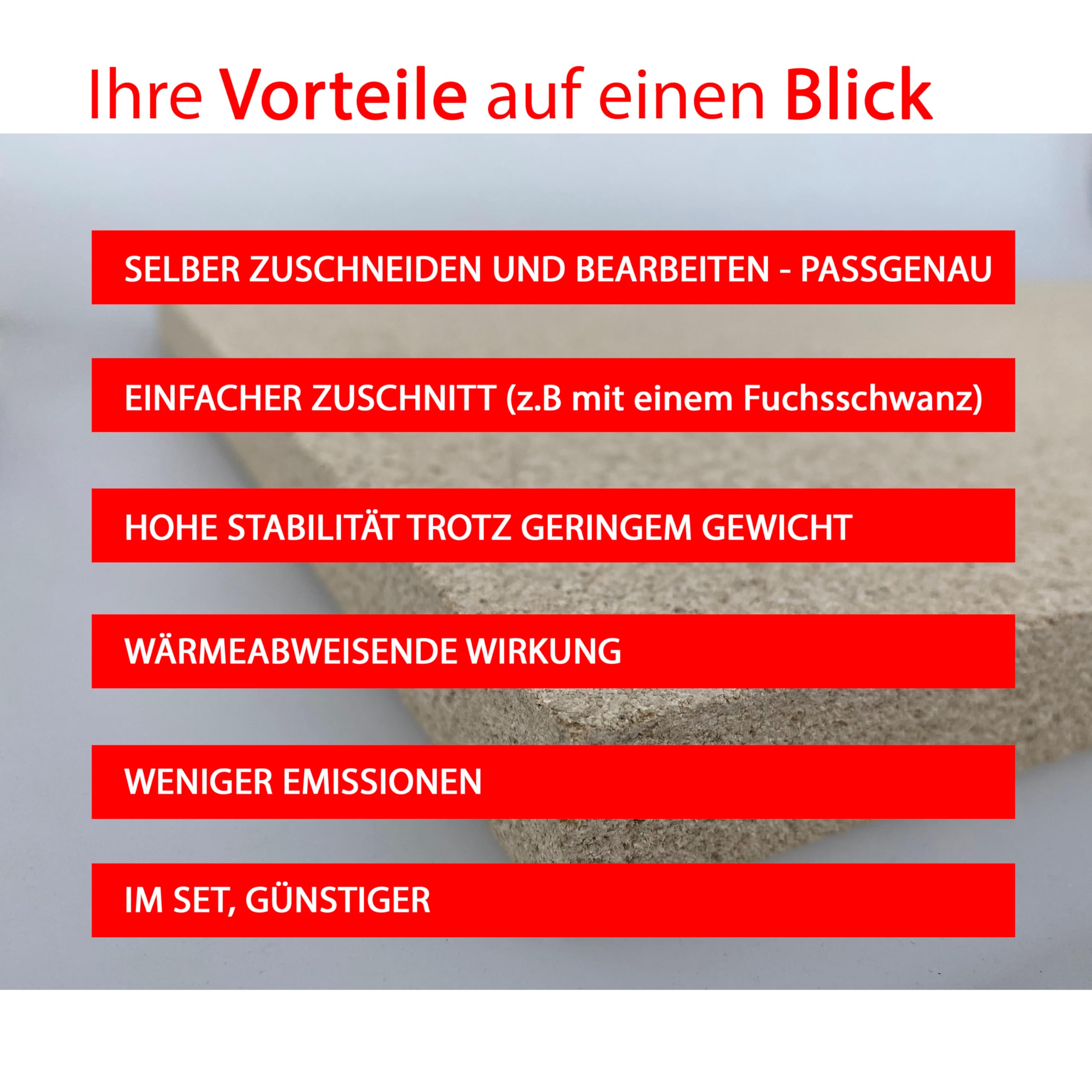 Vermiculite Thermax SF 600 3er Set 500 x 300 x 20