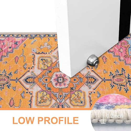 Miniatura 5 de Collive Tapete retro para puerta de interior, antideslizante, lavable, absorbe rápidamente, tapetes de bienvenida, tapetes de pelo bajo, alfombra