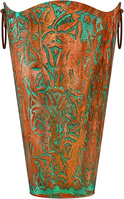 Handmade Large Vase for Flowers  30 cm Tall Vase - Flower Vase with Handles - Copper Gold Vase Perfect for Flowers