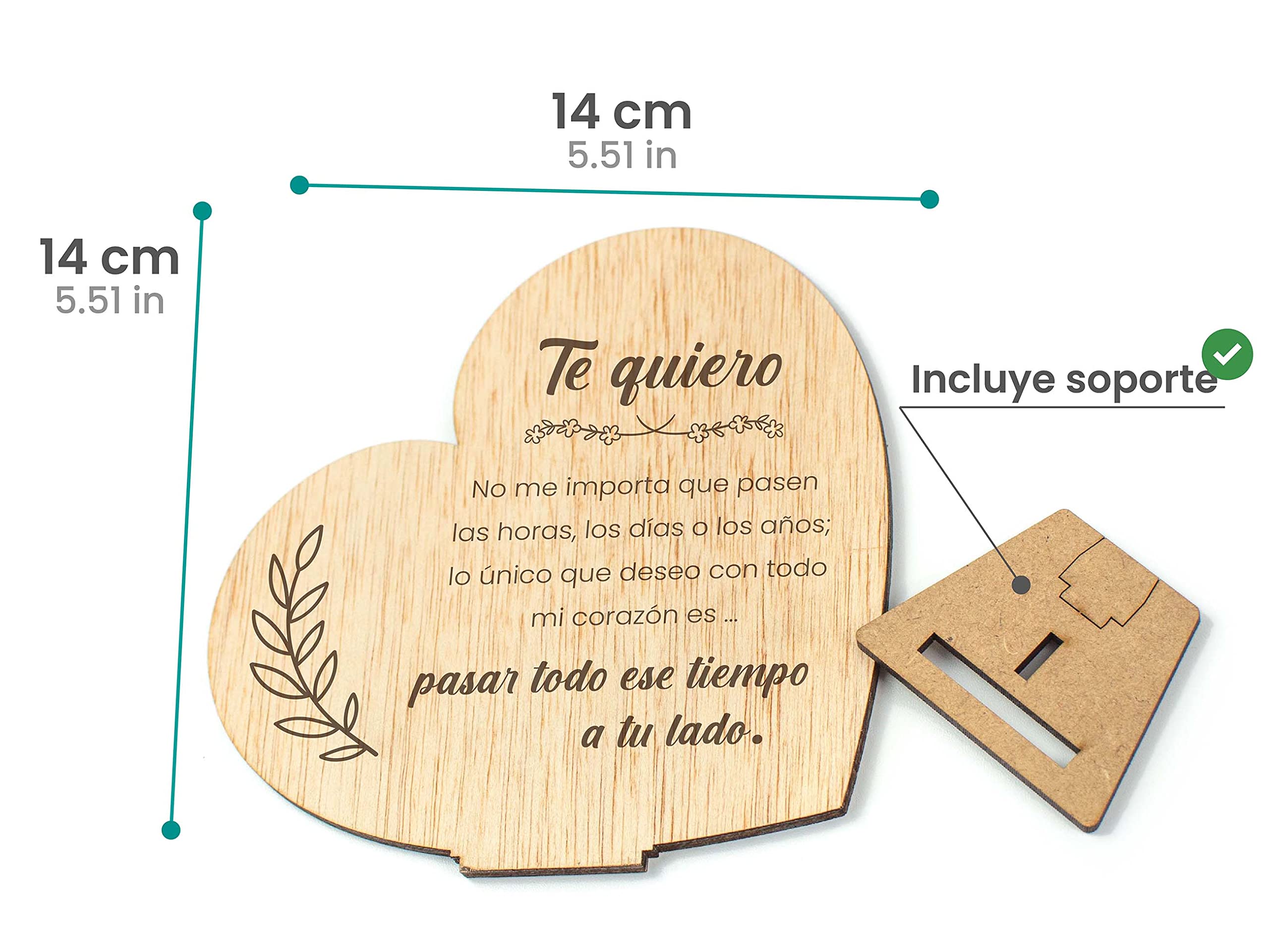 CONTRAXT Tarjetas Felicitacion San Valentin madera. Regalos aniversario pareja cartas amor para mi novio novia tortolitos postal san valentin tarjeta hombre (Parejas) - Image 3