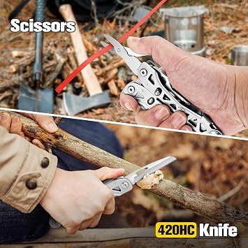 Lightweight Multitool, 19-in-1 Stainless Steel Multipurpose Plier