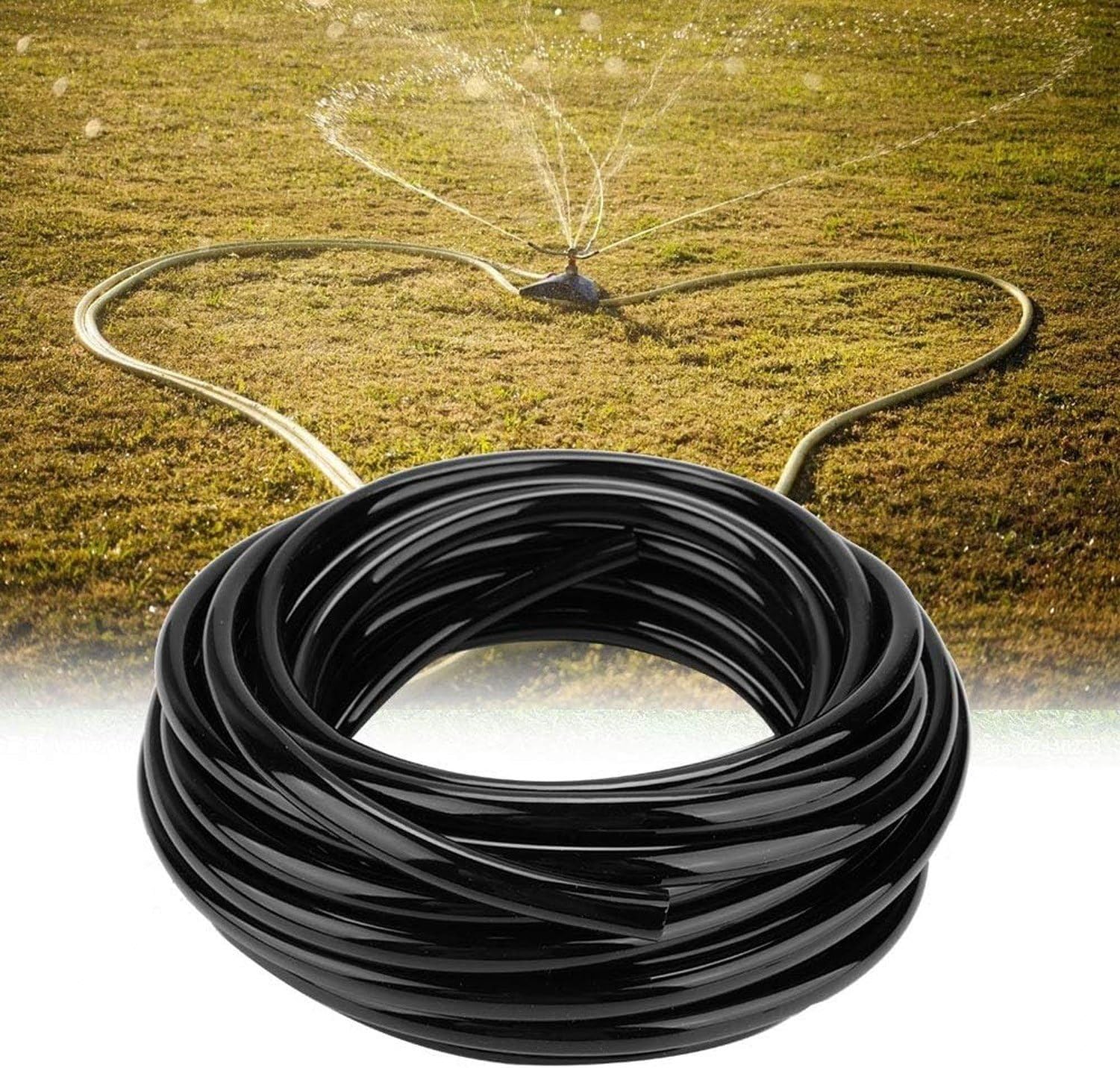 Tuyau d'arrosage de Jardin 10 mètres, Tube PVC 8/11 mm pour système d'irrigation Goutte à Goutte, Flexible pour Potager Serre Balcon pelouse, avec Jets et pulvé
