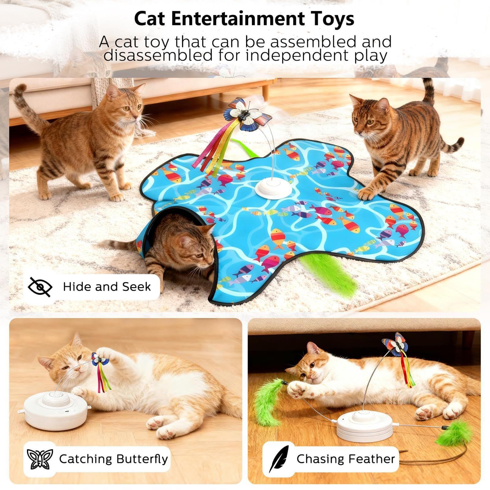 électroniques pour chat - Activité d'exercice rechargeable avec