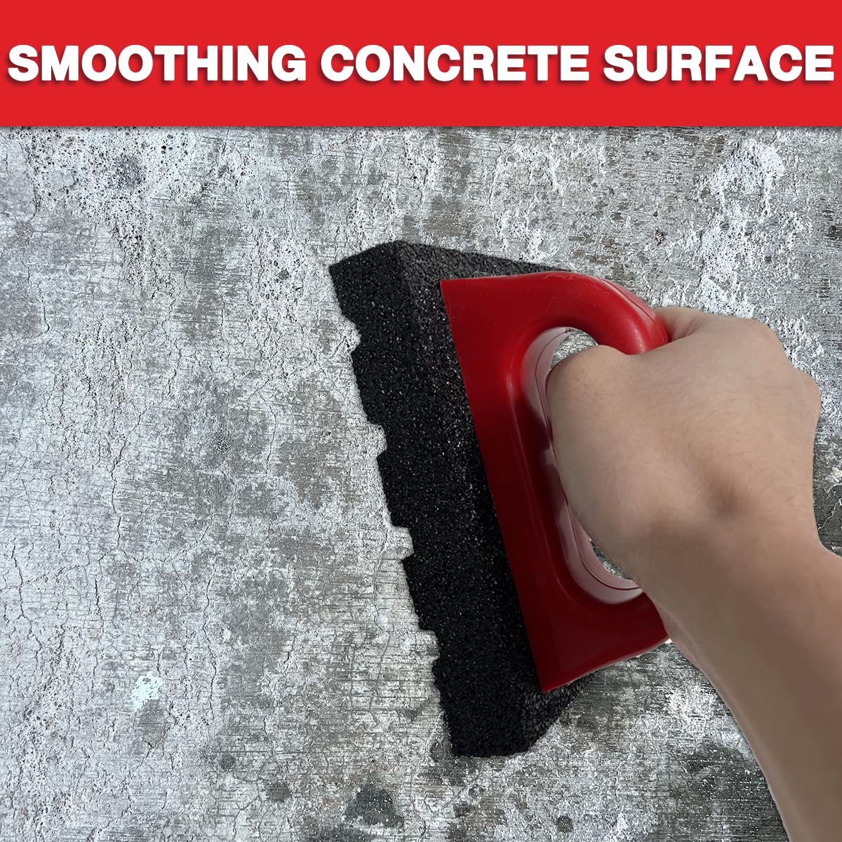 Rub Brick Tools, 20 Grit Muratura Mattoni, Utensili per calcestruzzo, Rimozione Levigante Segni di Pulizia Strumento Scanalato con Manico (2 Pezzi)