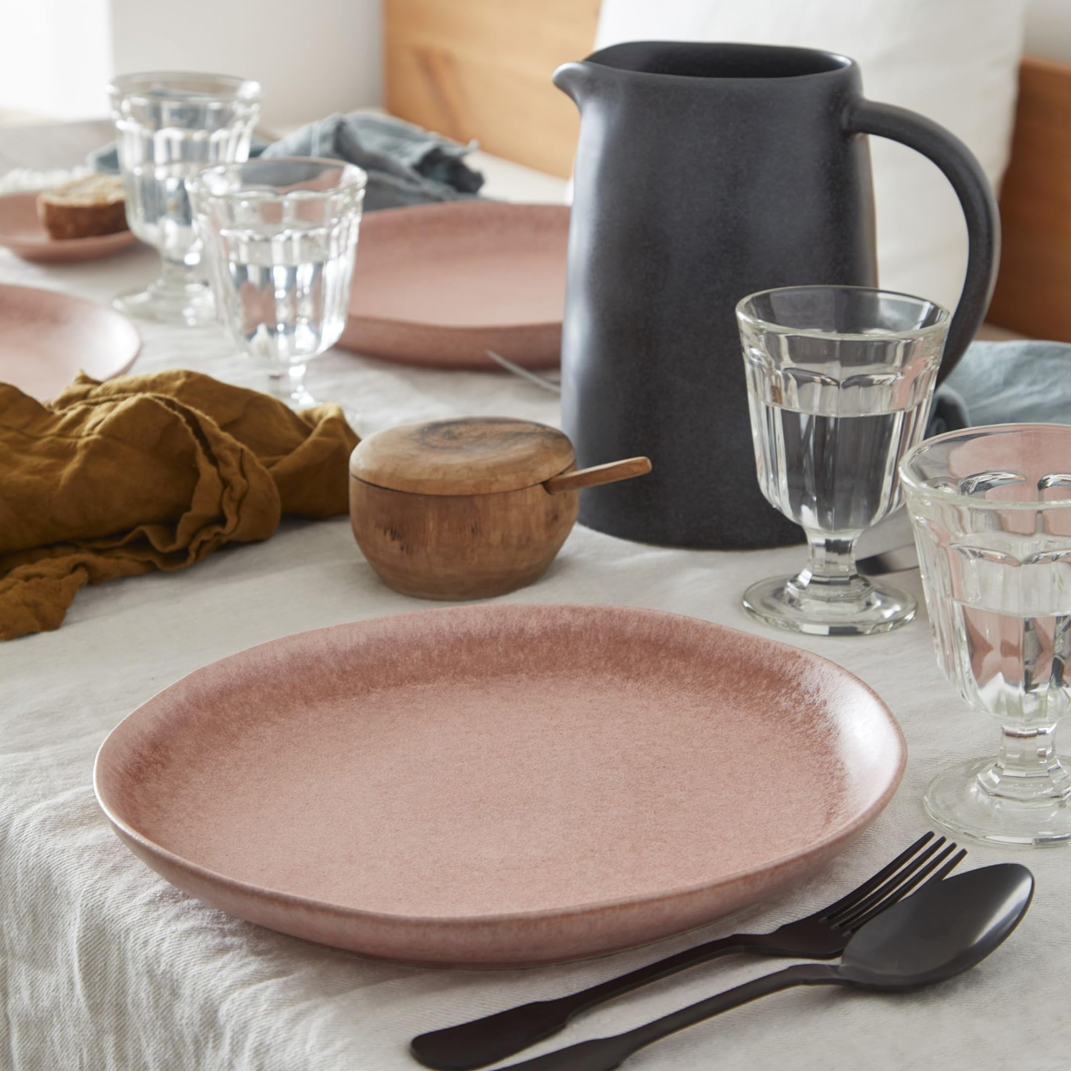 Costa Nova Wassergläser Set Gomos: Hochwertige Trinkgläser aus Kalk-Natron-Glas, Spülmaschinenfest, Elegantes Design, 280 ml Fassungsvermögen, Ideal für Wasser, Saft & Cocktails, 6-teilig