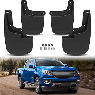 KEWISAUTO Heavy Duty Mud Flaps for Colorado Canyon, Premium Front Rear Mud Splash Guards Kit for Colorado Canyon 2015 2016 2017 2018 2019 2020(4PCS, Without Fender Flares)