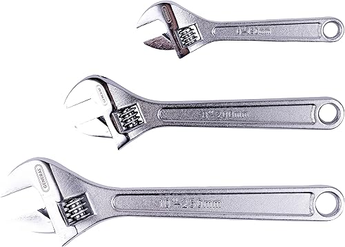 General Tools Juego de llaves ajustables, 3 piezas, plata