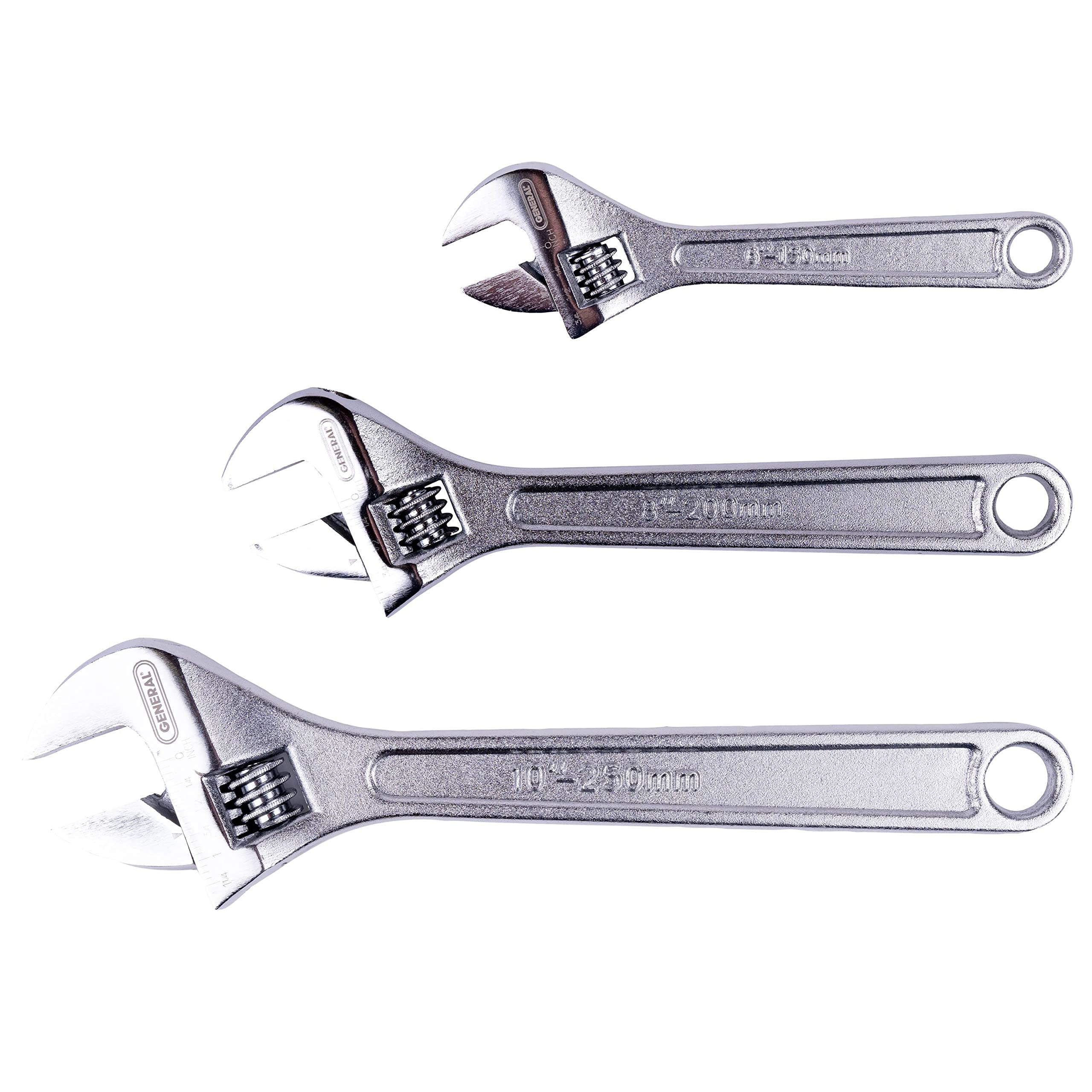 General Tools Adjustable Wrench Set, 3 Pieces