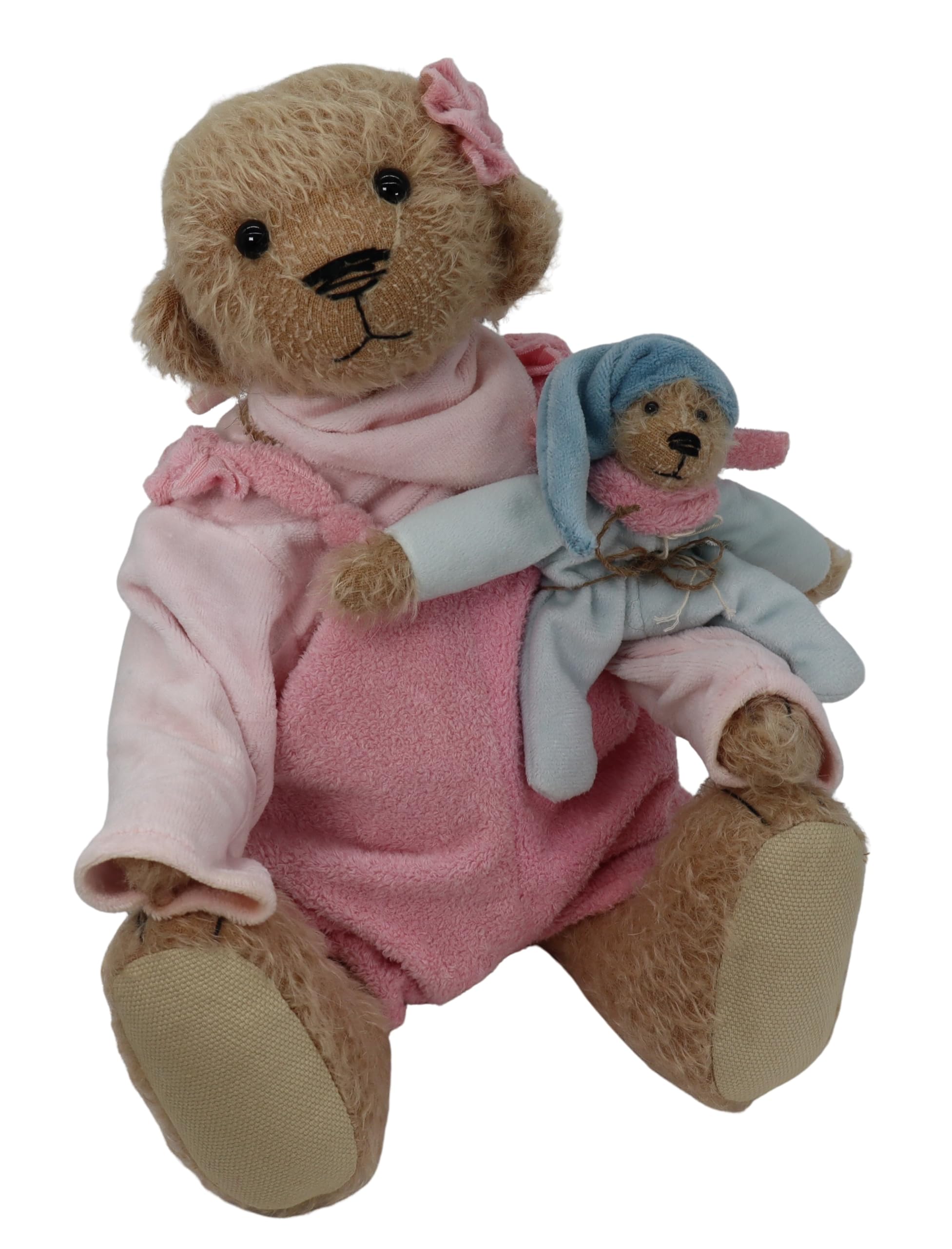 Clemens Sammler Teddy Bär Schwesterchen 36 cm | Feinstes Mohair | Weich & Kuschelig | Made in Germany | 5-Fach Gegliedert | Inklusive limitiertem Sammlerpass