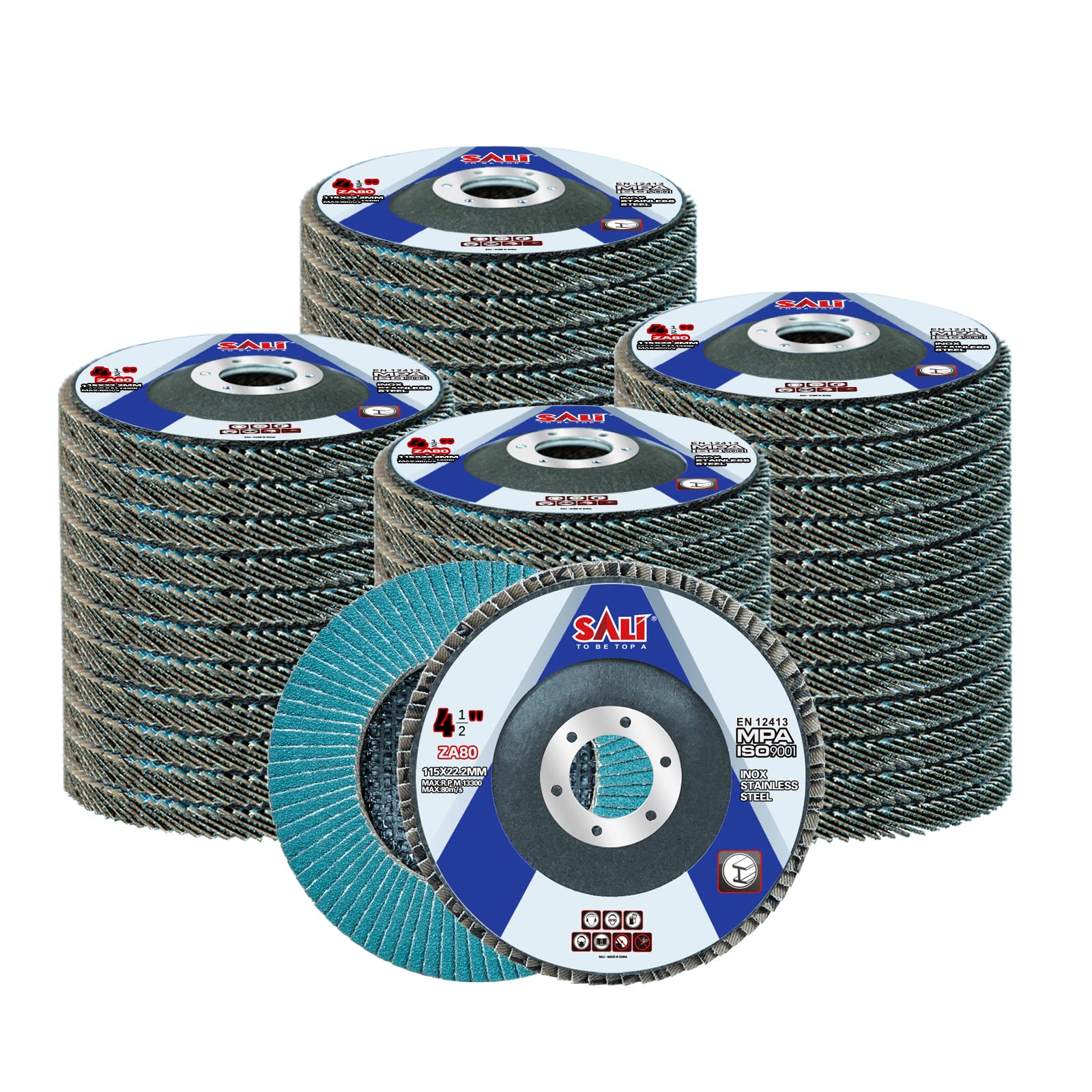 SALI Zirconia Flap Discs - 10 Pack 40 Grit -7