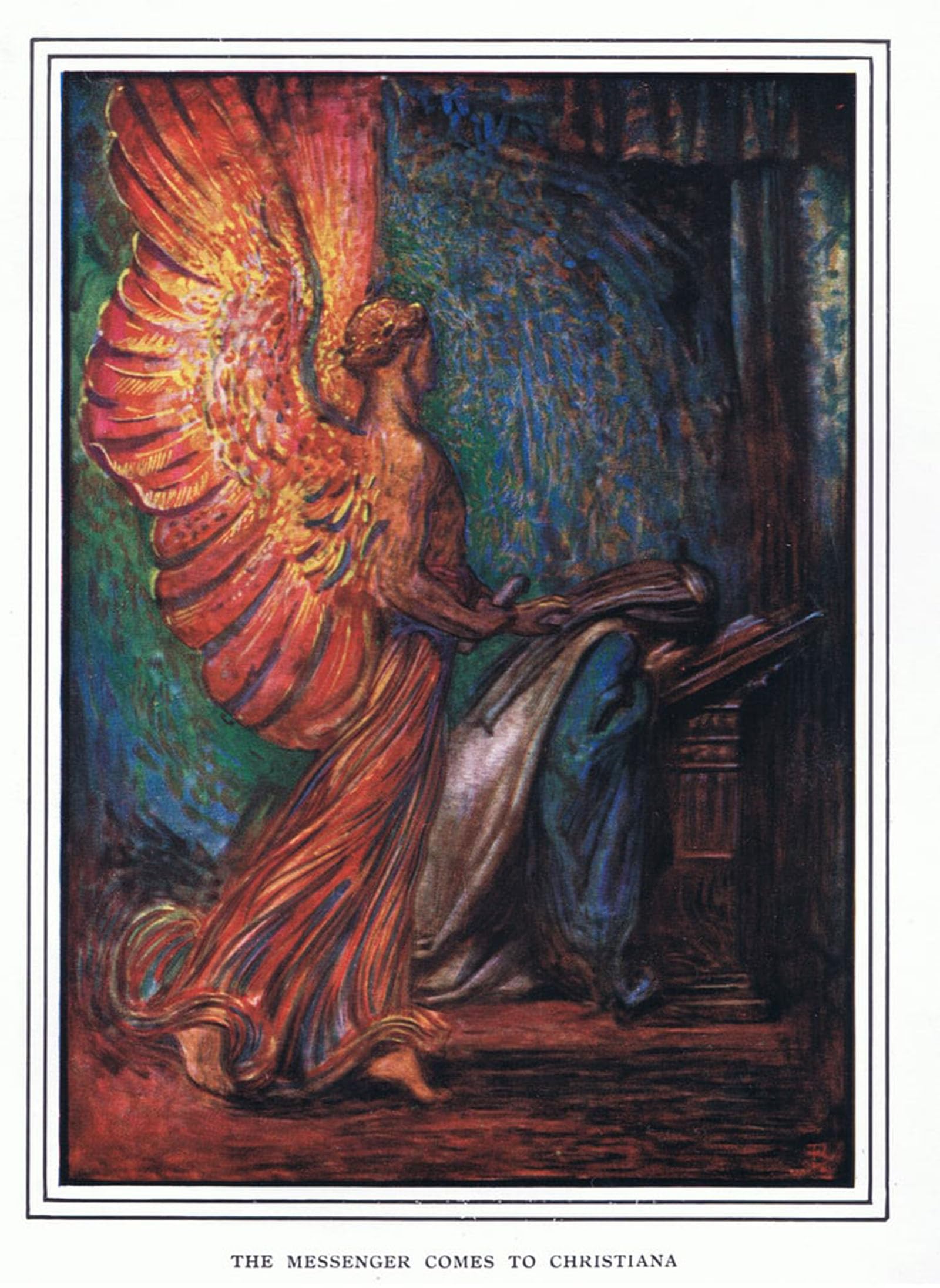 POSTERIIk Vintage Art Print Images Pictures Print the Messenger Comes to Christiana by Byam Liston Shaw Modern Colour Posters for Office Home Decor 60x90cm