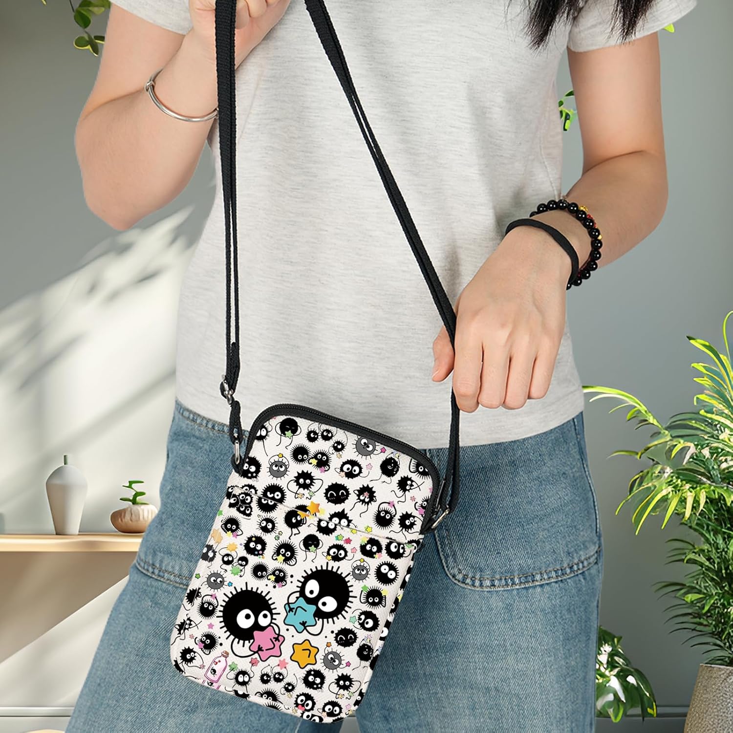 BWWKTOP Soot Spirte Crossbody Bag Animation Fans Gift Kawaii Soot Spirte Shoulder Bag Soot Spirte Anime Merchandise - Image 2