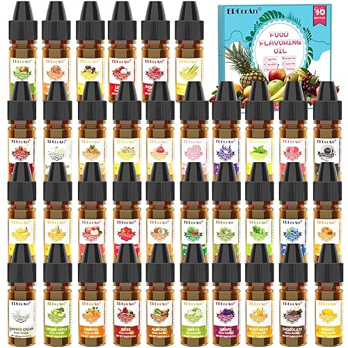 Aceite aromatizante para alimentos, sabores concentrados de caramelo, 36 aceites saborizantes líquidos para brillo de labios, aceite de sabor a piña