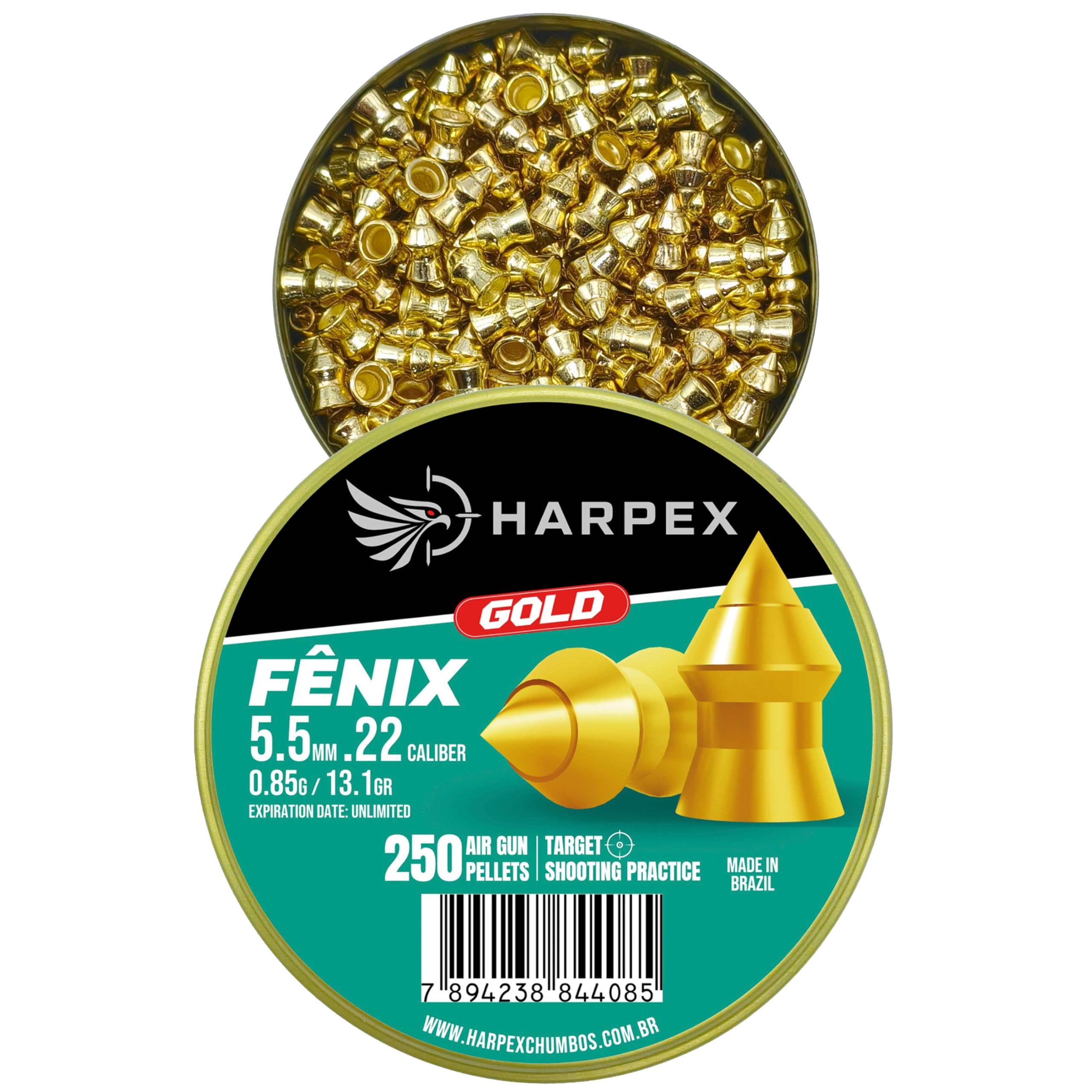 Fenix Gold Airgun Pellets .22 Caliber 13.1gr(0.85g) Pointed - 250ct
