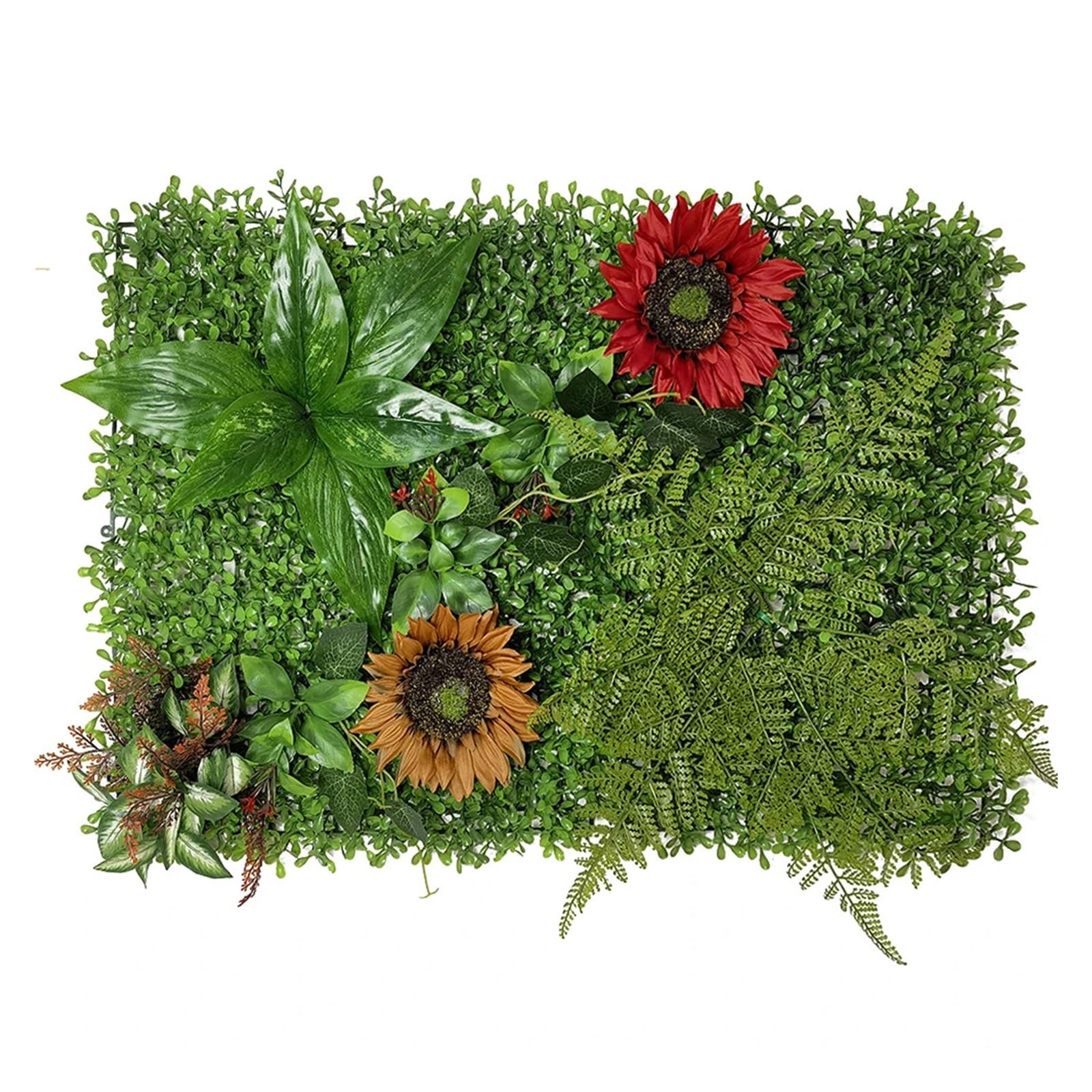 Ckqyydsxiaochen 6 Home Decoration Artificial Plant Lawn Sunflower Wall Leaf Panels Garden Bedroom Window Plantas Artificiales(6)