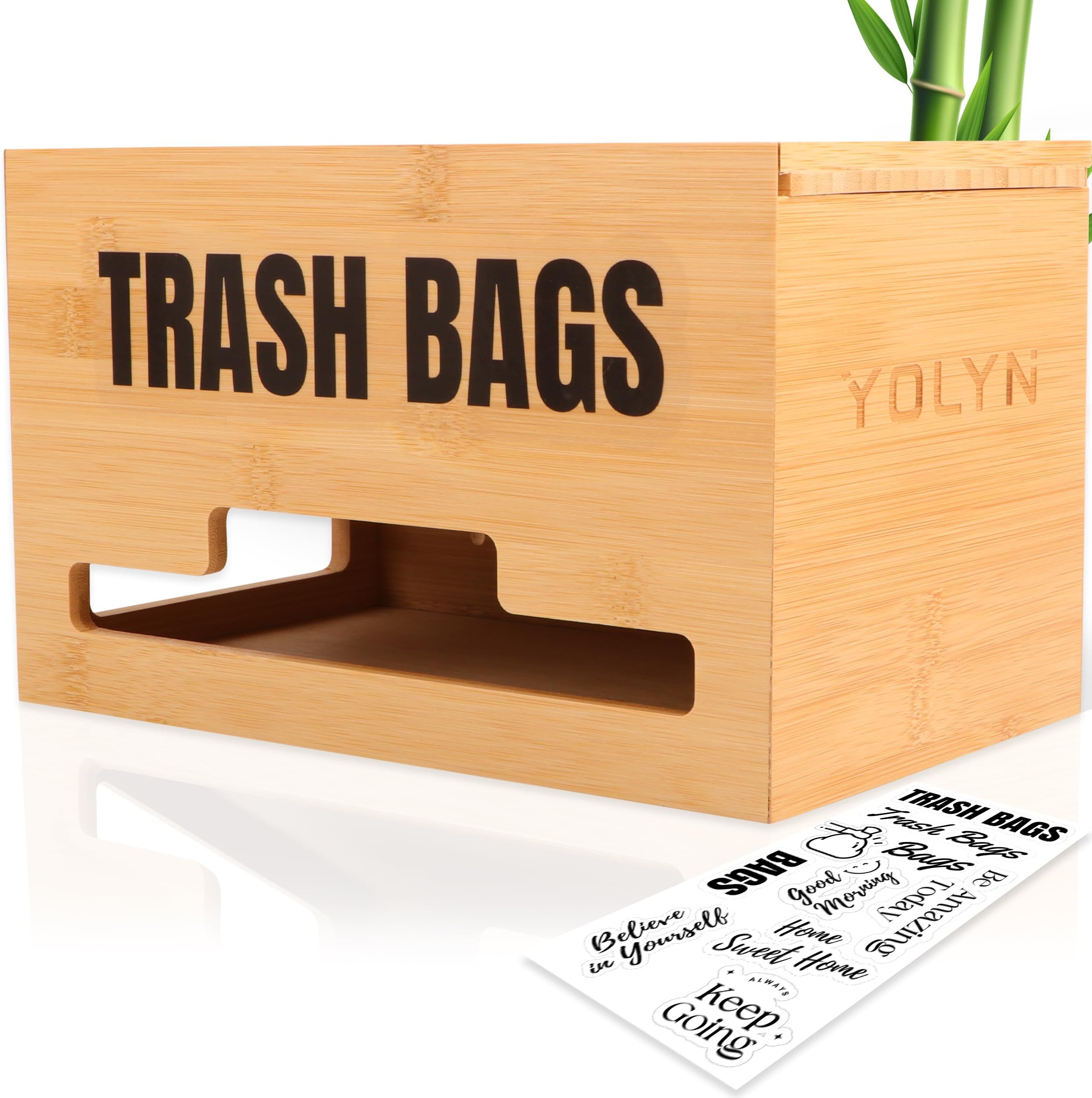 Extra Large Trash Bag Holder with Screws, Rubber Feet