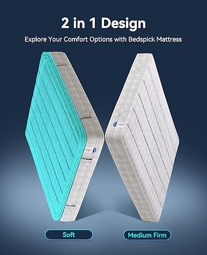 Vista 3 de BedsPick Colchón matrimonial de 13 pulgadas, colchón de espuma viscoelástica de gel tamaño matrimonial en una caja con parte superior extraíble