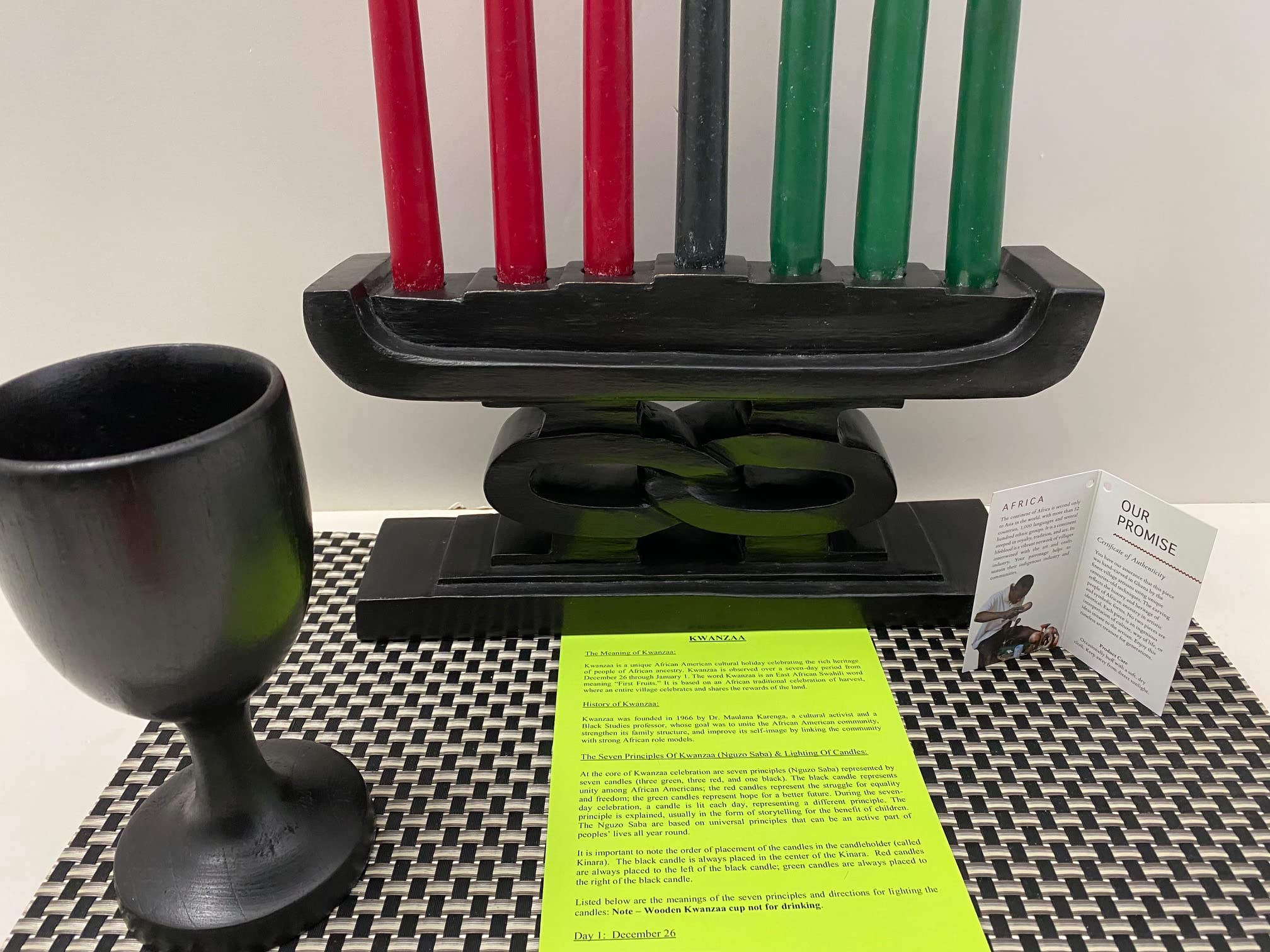 6-Piece Kwanzaa Traditional Unity (UNSBL) Set - Made in Ghana