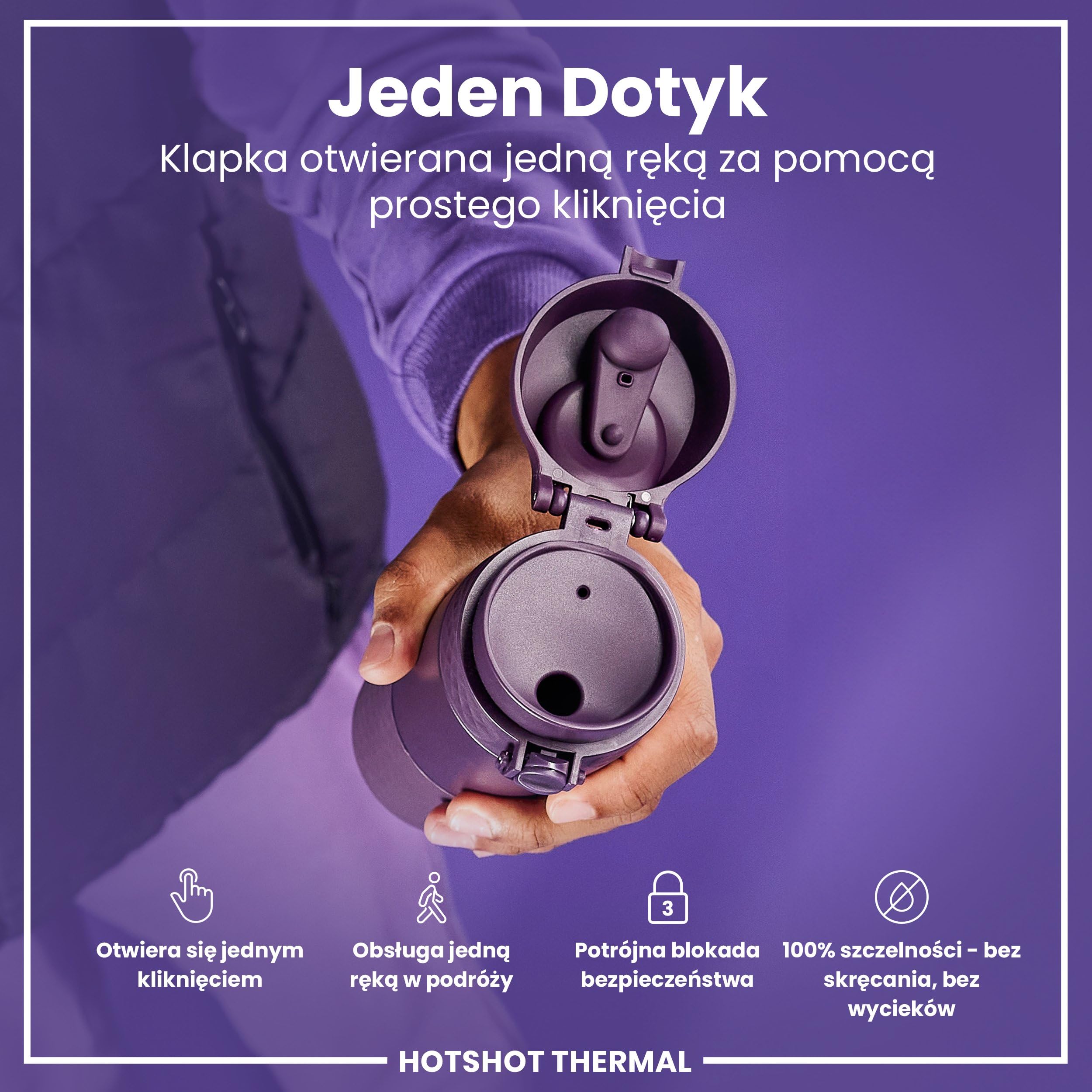 ION8 Izolowany Kubek Podróżny, Szczelny, Potrójny Zamek Bezpieczeństwa, Bezpieczny w Transporcie, Higieniczna Osłona, Łatwy do Czyszczenia, Idealny w Drodze, Ze Stali Nierdzewnej, Jeżyna